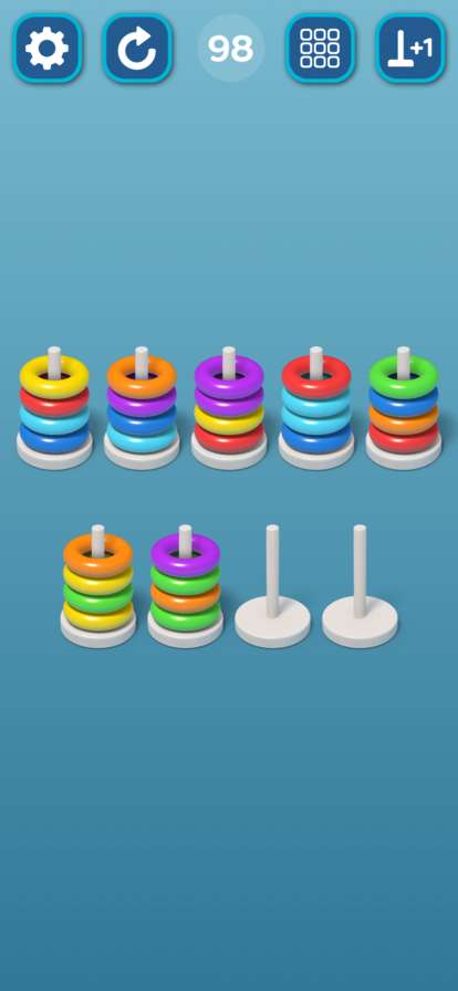 彩色箍游戏 : 戒指颜色排序游戏ios版5