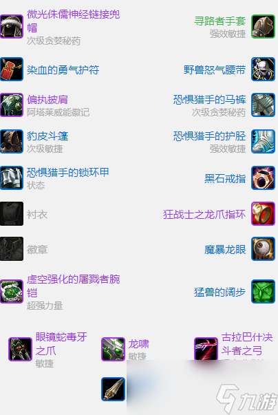 "魔兽世界plusP3近战猎人法BIS装备推荐"