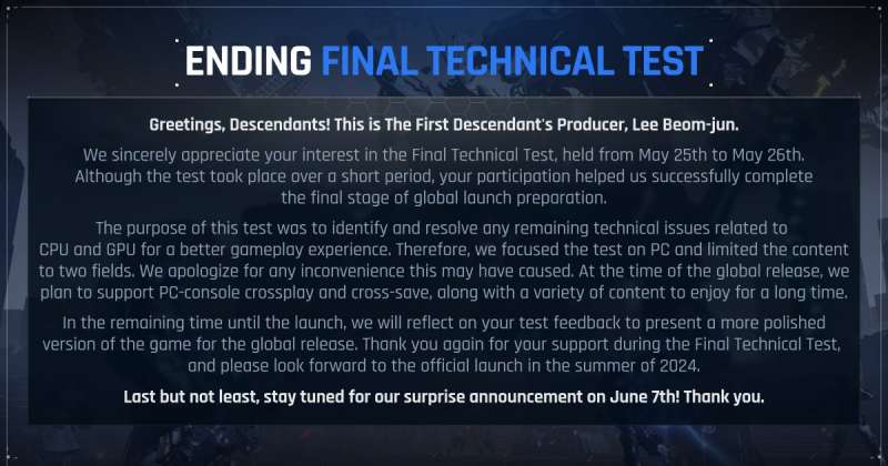 《第一后裔》夏日游戏节爆料 重大消息引期待