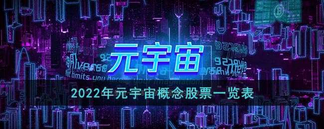 2022年元宇宙概念股票一览表