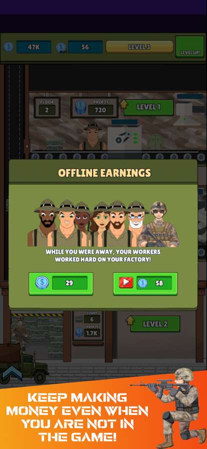 Idle Military Factory Tycoonios版7