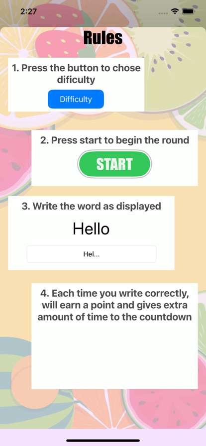 打字机水果ios版1