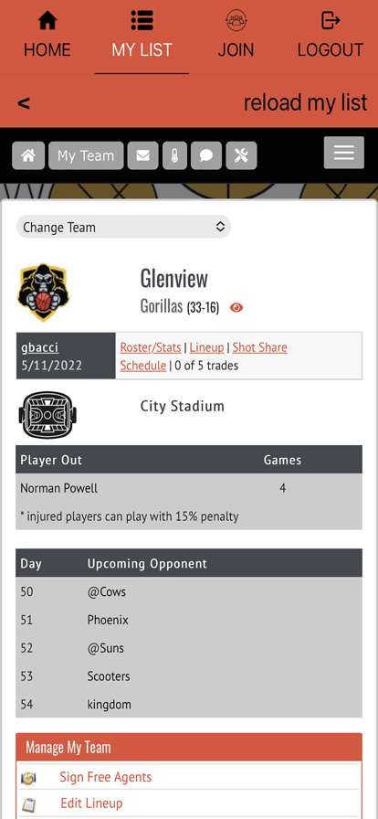 Basketball Sim Leaguesios版7