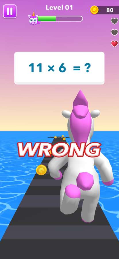 Unicorn Dash Game: Math Runnerios版1