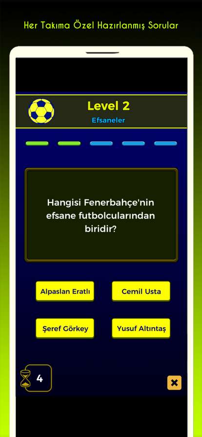 4 Büyükler: Futbol Bilgi Oyunuios版2