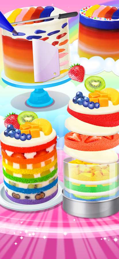 Pop It Rainbow Cake DIY Gameios版4