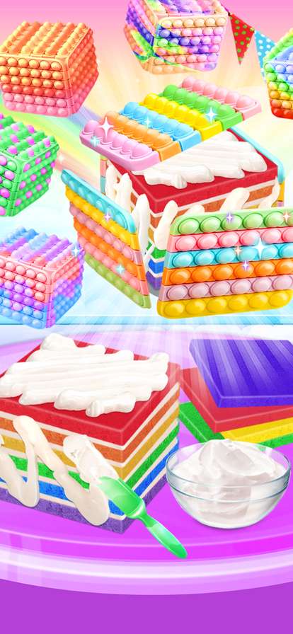 Pop It Rainbow Cake DIY Gameios版2