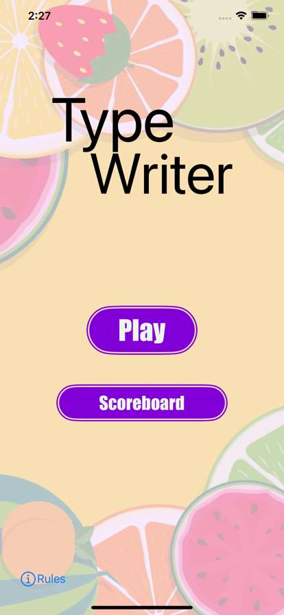 打字机水果ios版0