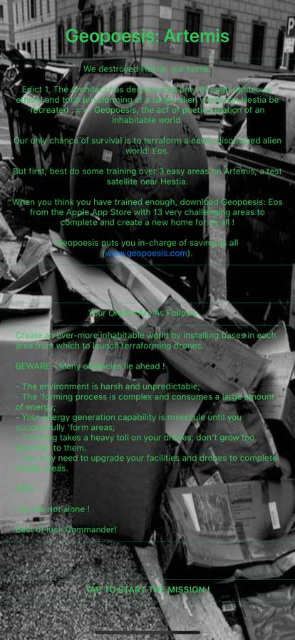 Geopoesis: Artemisios版0