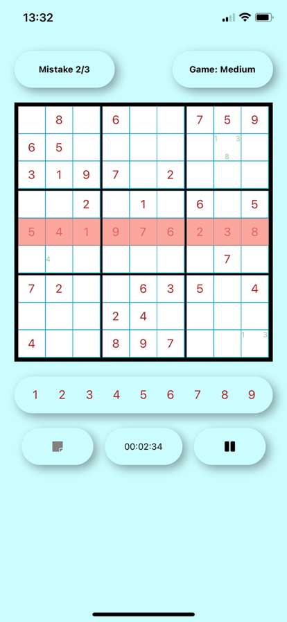 Sudoku puzzleios版1