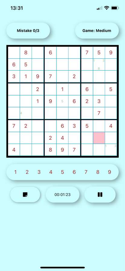 Sudoku puzzleios版0