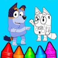 Bluey Puzzle and Coloring Bookios版