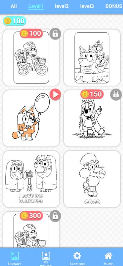 Coloring Bluey by numberios版1