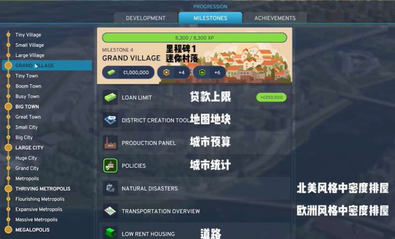 《城市天际线2》新版里程碑系统详细介绍