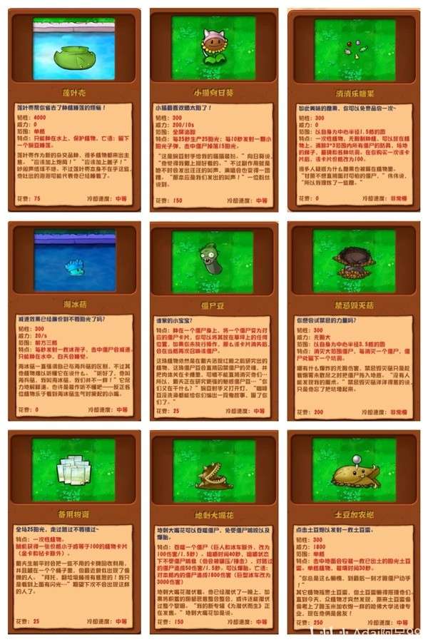 《植物大战僵尸杂交版》2.0版植物图鉴大全